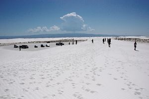 Vista geral de um dos locais de paragem no White Sands National Monument @JACrispim-Cegul-SPE 2009