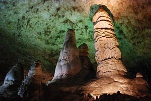 Estalagmites gigantes na gruta de Carlsbad @JACrispim-CeGUL-SPE 2009