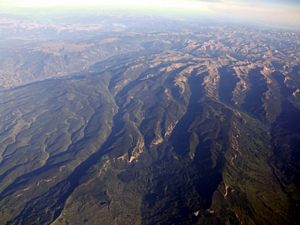 Vista aérea das Montanhas Rochosas @JACrispim - CeGUL- SPE, 2009